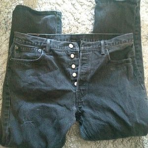 Levi's 501 Button fly Jeans Black 36Wx30L